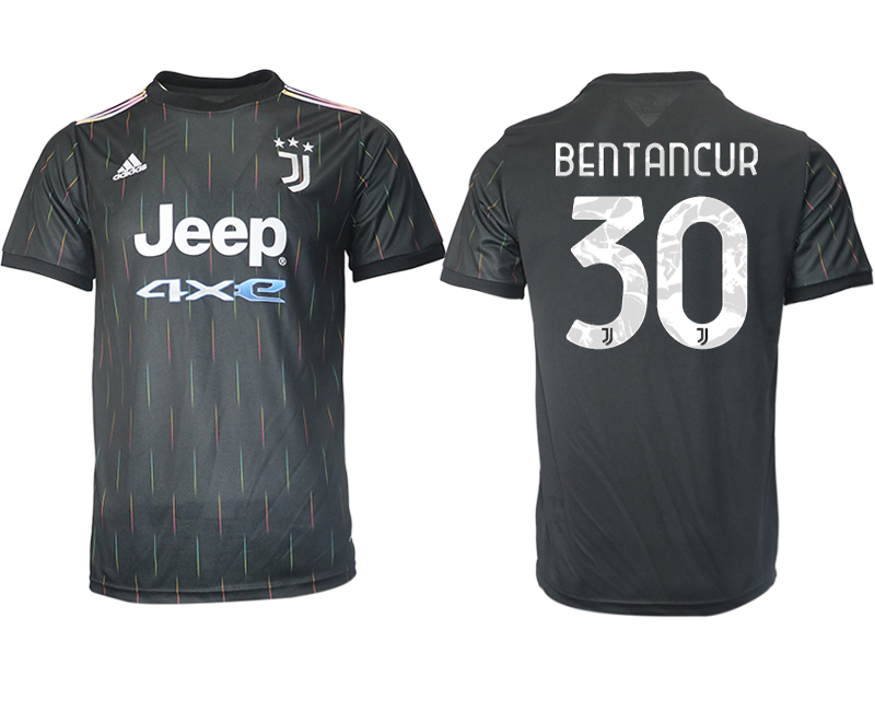 Men 2021-2022 Club Juventus away aaa version black #30 Soccer Jersey